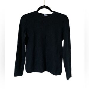 Malo Women’s Sweater Pullover Cashmere Blend Long Sleeve Italy Black Size 48